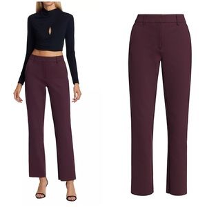 Commando neoprene CEO straight leg trouser pants deep purple small